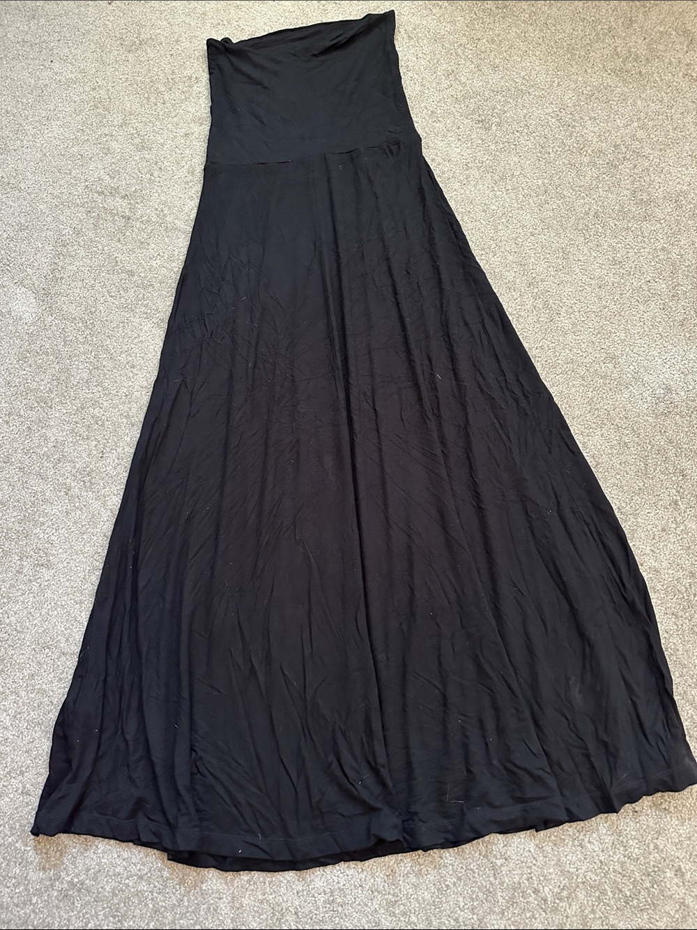 GAP Black Strapless Maxi Dress